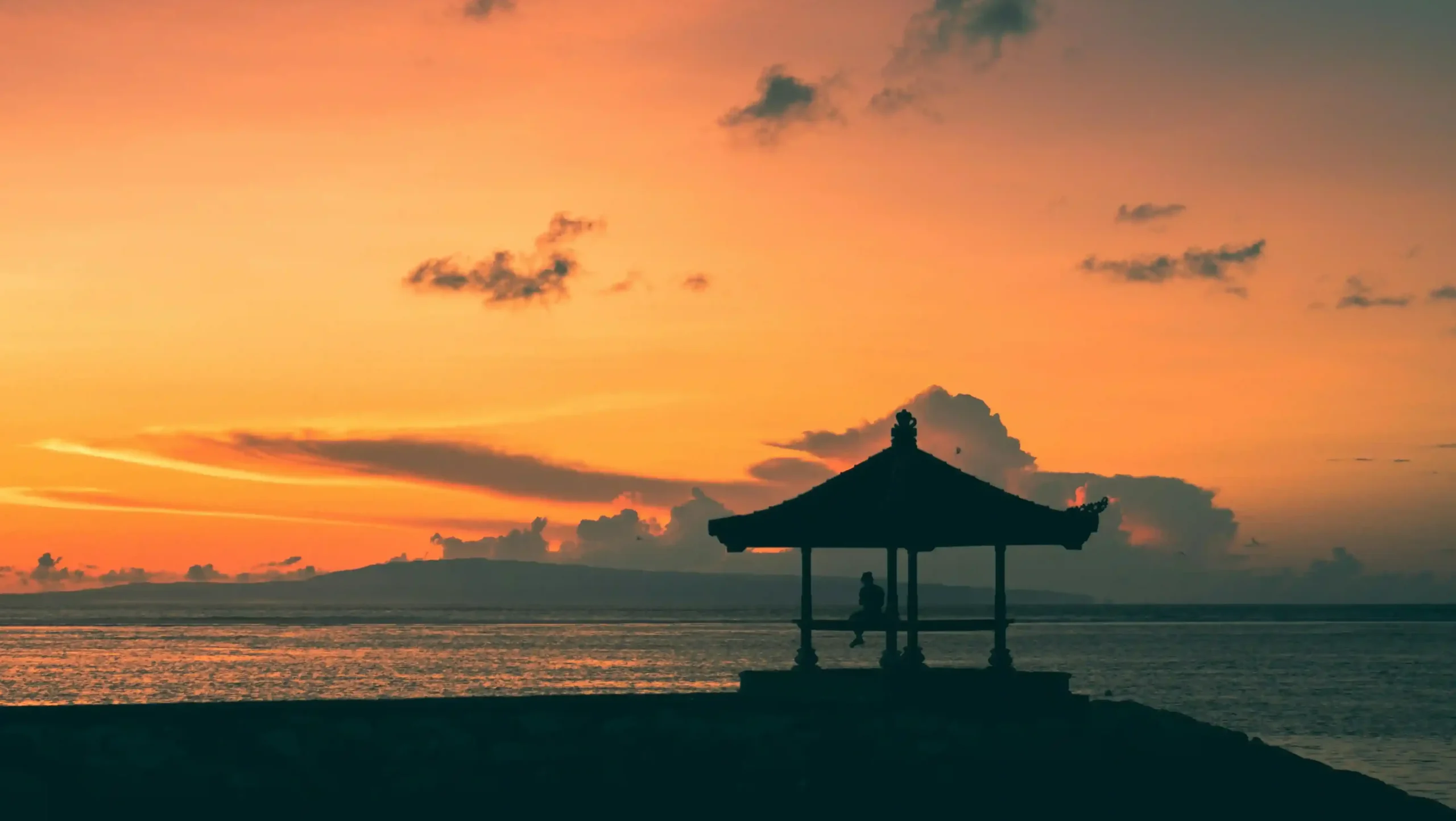 Sunrise pavilion on Sanur beach